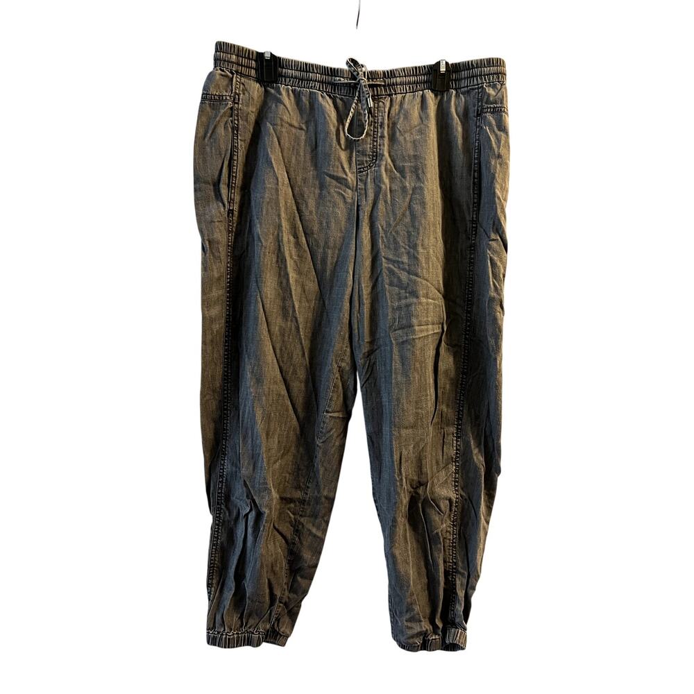 Eileen Fisher Organic Cotton blend Pull On Jogger Pants Gray Size L - Picture 2 of 6